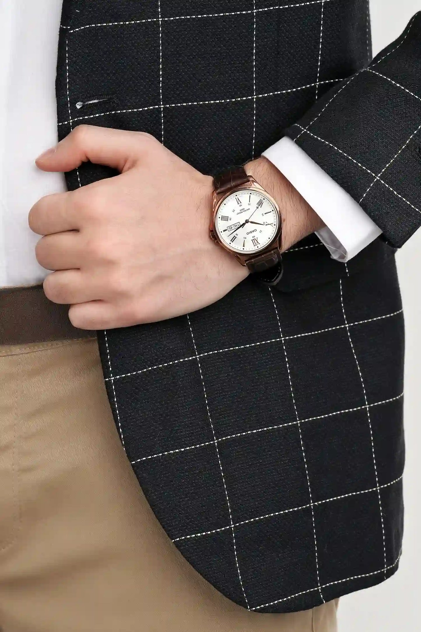 Casio MTP-1384L-7A Leather Analog Mens Watch