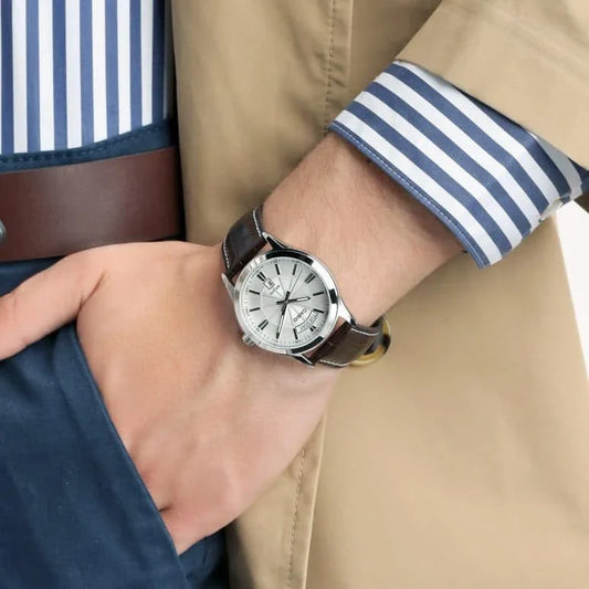 CASIO Men's Leather Analog Watch MTP-1381L-7A