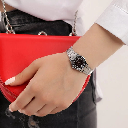 CASIO Women's Water Resistant Stainless Steel Analog Watch LTP-V001D-1B