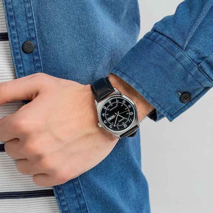 Casio MTP-V006L-1B2 Men's Black Leather Band Black