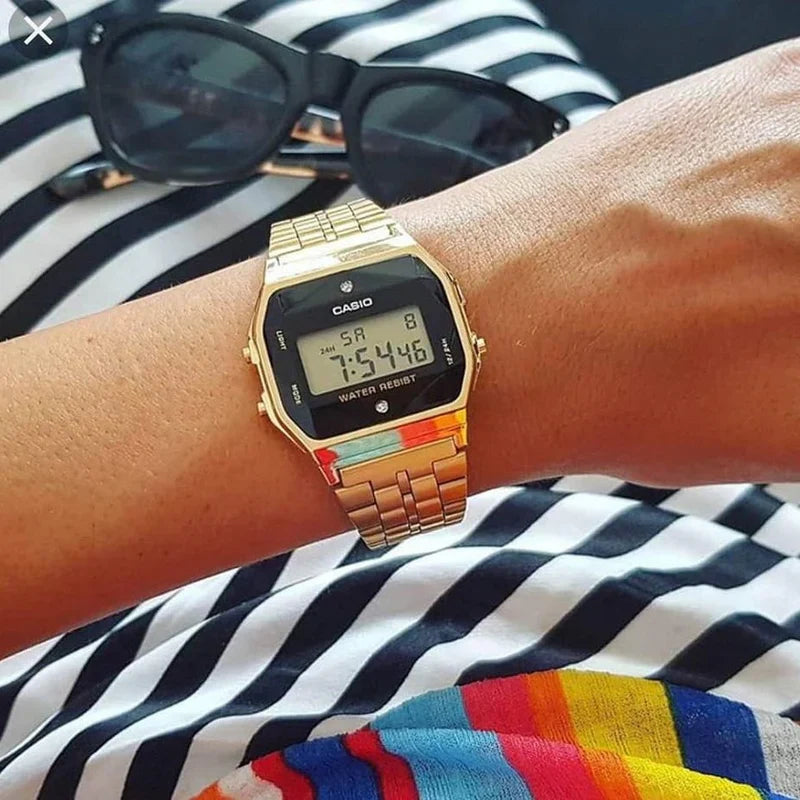 Casio Gold A159WGED-1DF Natural Diamond Digital