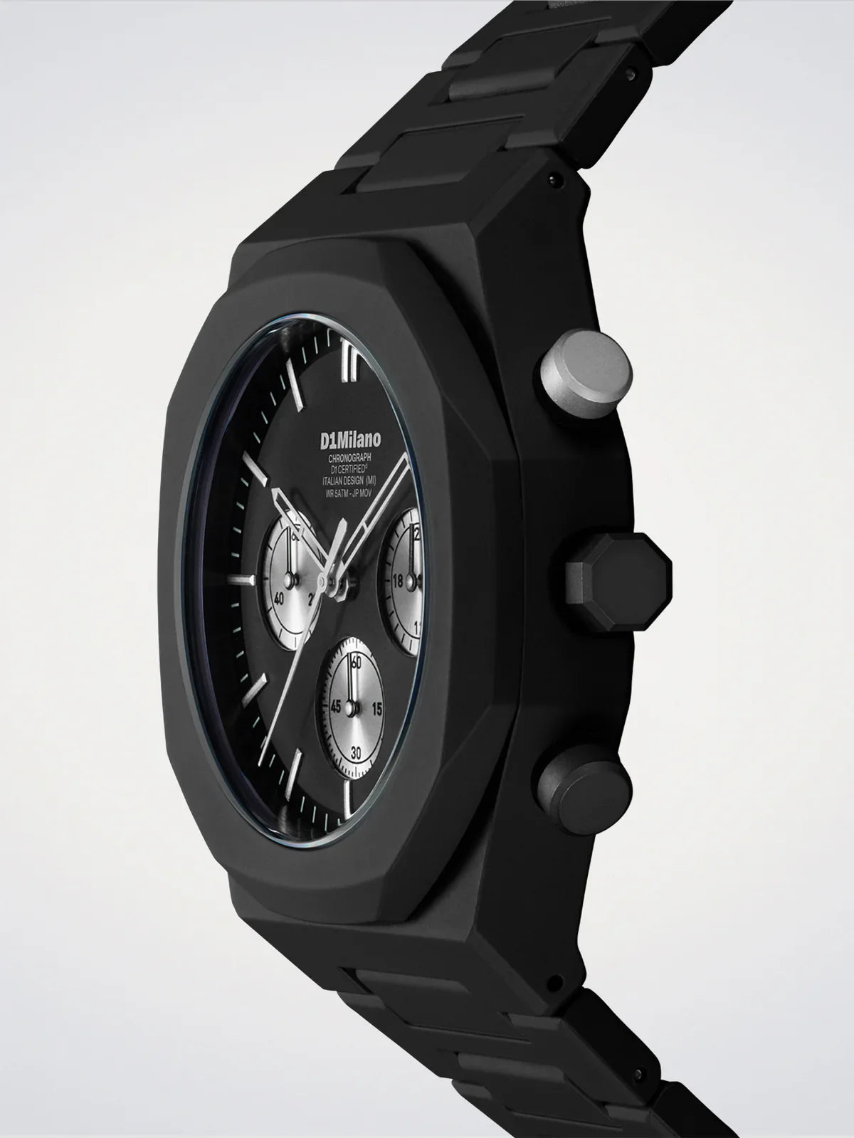 D1 MILANO D1-PHBJ15 BLACK POLY CARBON BAND BLACK DIAL FOR MEN