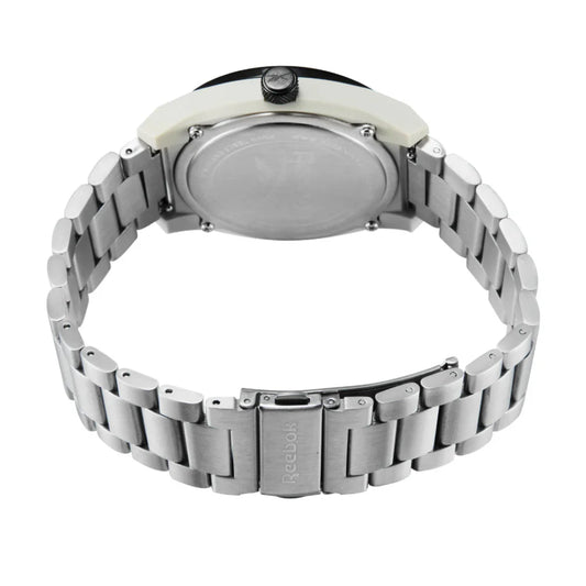 Reebok RV-LGA-G3-PSS1-BY Silver Steel Band Black Dial For Men