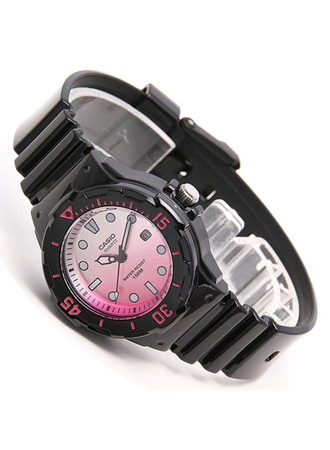 Casio LRW-200H-4E Analog Ladies Round Dial Black Resin Strap Date Quartz Watch