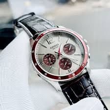 Casio Men Leather Watch MTP-1374L-7A1