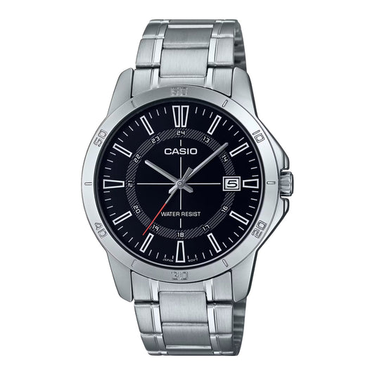 Casio MTP-V004D-1C Black Dial Stainless Steel Watch
