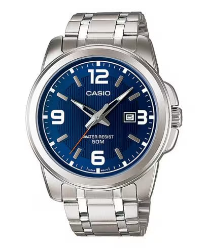 Casio MTP-1314D-2A Men Classic Blue Dial Analog Quartz Stainless Steel Watch