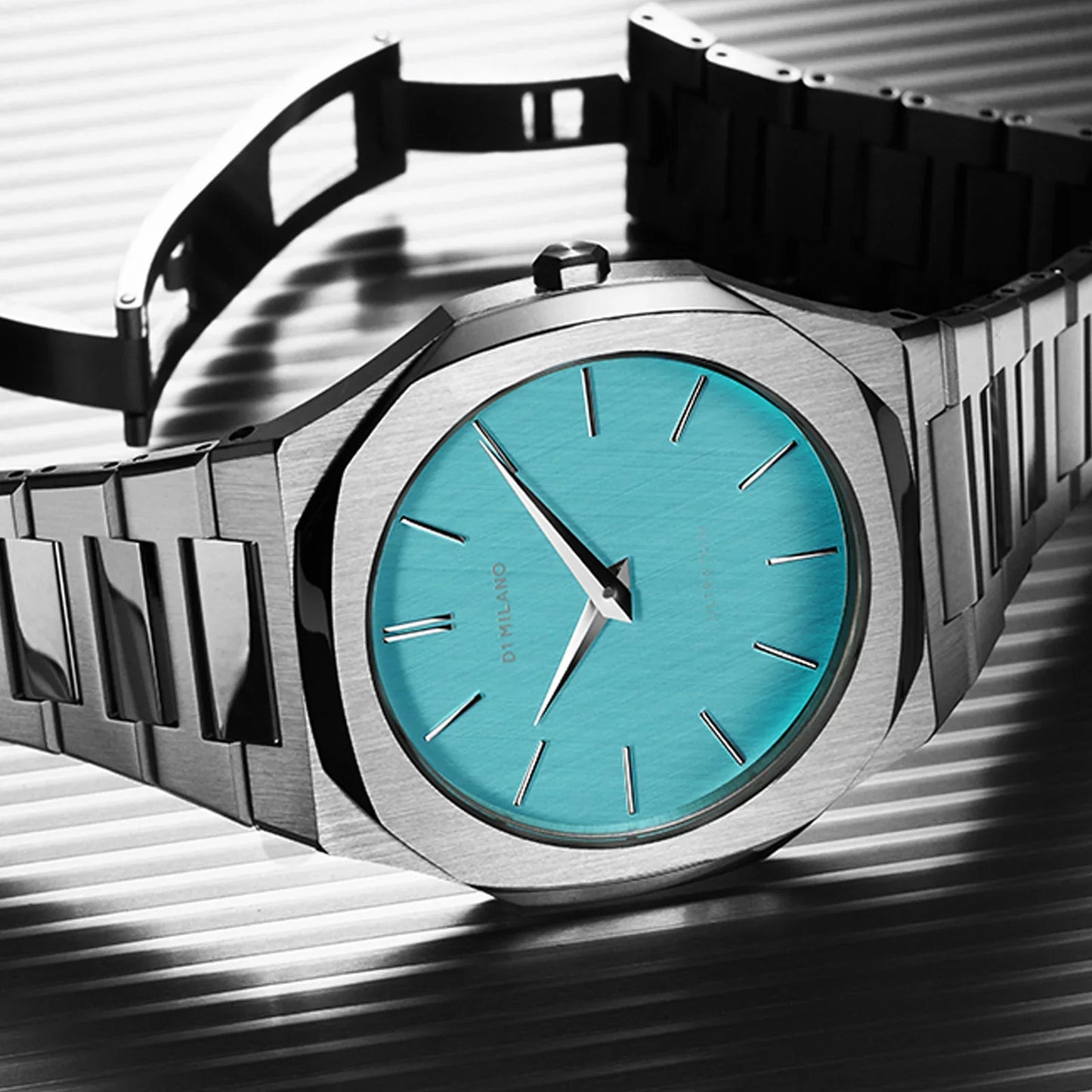 D1 MILANO D1-UTBU08 SILVER STEEL BAND TIFFANY BLUE DIAL FOR MEN
