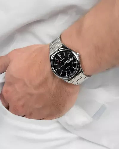 Casio Wristwatch Men's Mtp-V006D-1c Black Vintage Steel