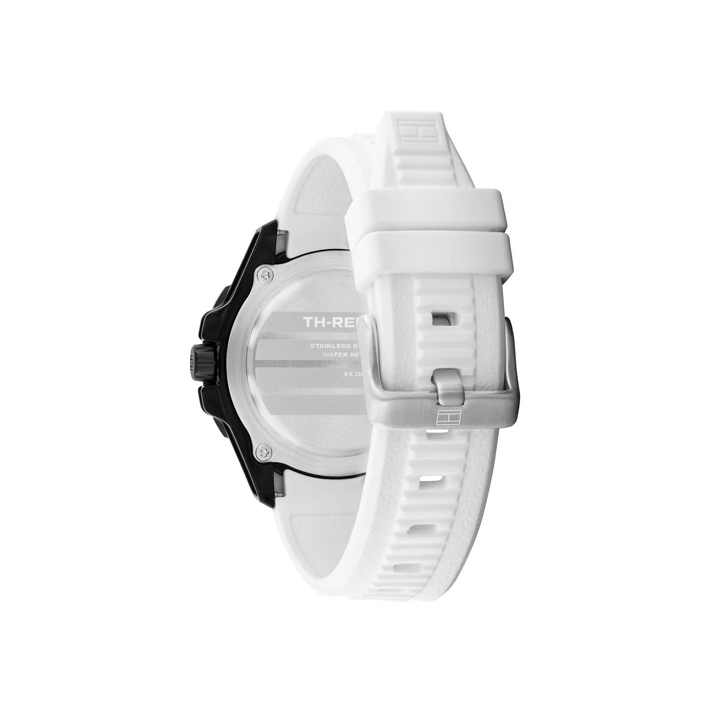 TOMMY HILFIGER 1792264 WHITE RUBBER BAND BLACK DIAL FOR MEN