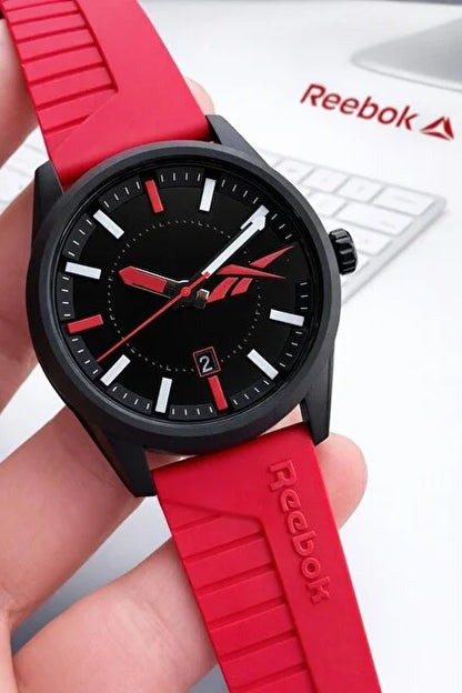 Reebok RV-ROV-G3-PBIR-BR Red Rubber Band Black Dial For Men