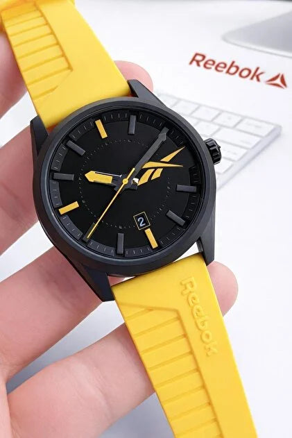Reebok RV-ROV-G3-PBIY-BY Yellow Rubber Band Black Dial For Men