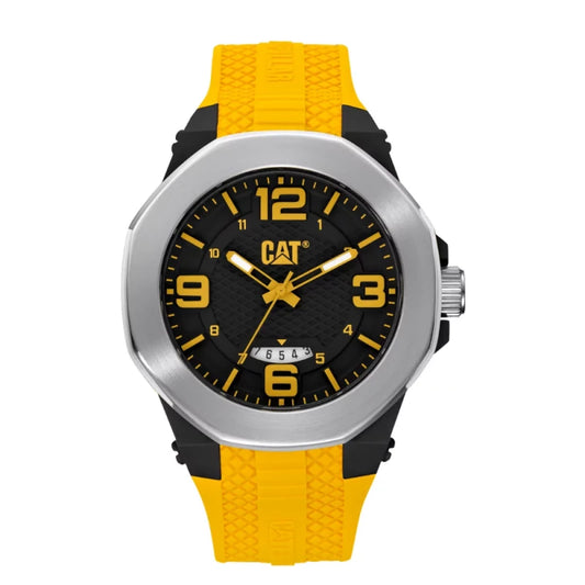 CAT LT.141.217.137 Yellow Rubber Band Black Dial For Men