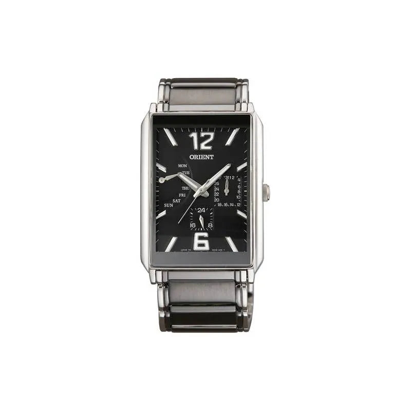 Orient CUUAB001B Square Case Gray Strap Stainless Steel Men Watch