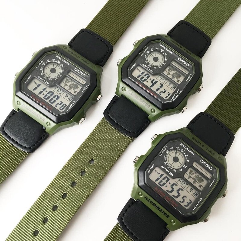 Casio Digital Men Watch AE-1200WHB-3BVDF