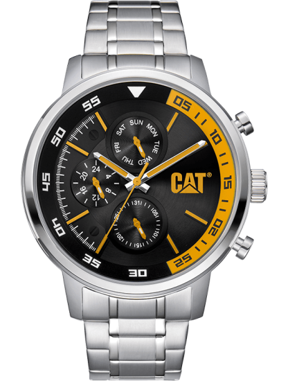 CAT AK.149.11.127 Silver Steel Band Black Dial For Men