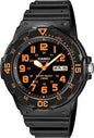 Casio Black Resin Quartz Analog Diver-Style Watch