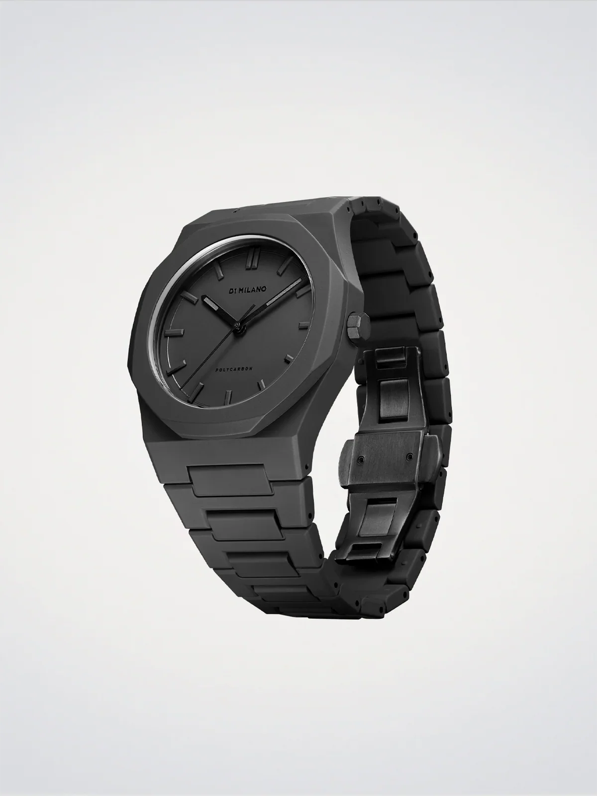D1 MILANO D1-PCBJ10 BLACK POLY CARBON BAND BLACK DIAL FOR MEN