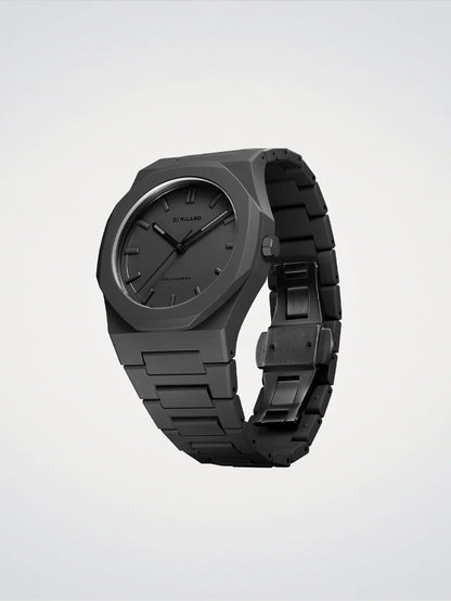 D1 MILANO D1-PCBJ10 BLACK POLY CARBON BAND BLACK DIAL FOR MEN