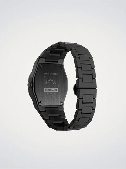 D1 MILANO D1-PCBJ10 BLACK POLY CARBON BAND BLACK DIAL FOR MEN