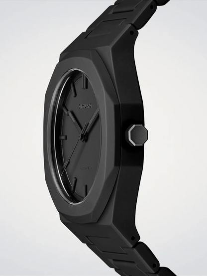 D1 MILANO D1-PCBJ10 BLACK POLY CARBON BAND BLACK DIAL FOR MEN