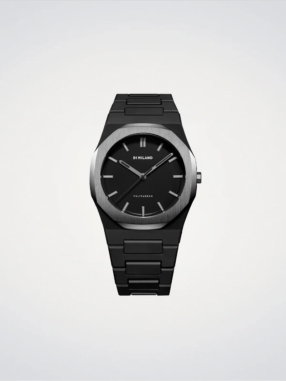 D1 MILANO D1-PCBJ13 BLACK POLY CARBON BAND BLACK DIAL FOR MEN