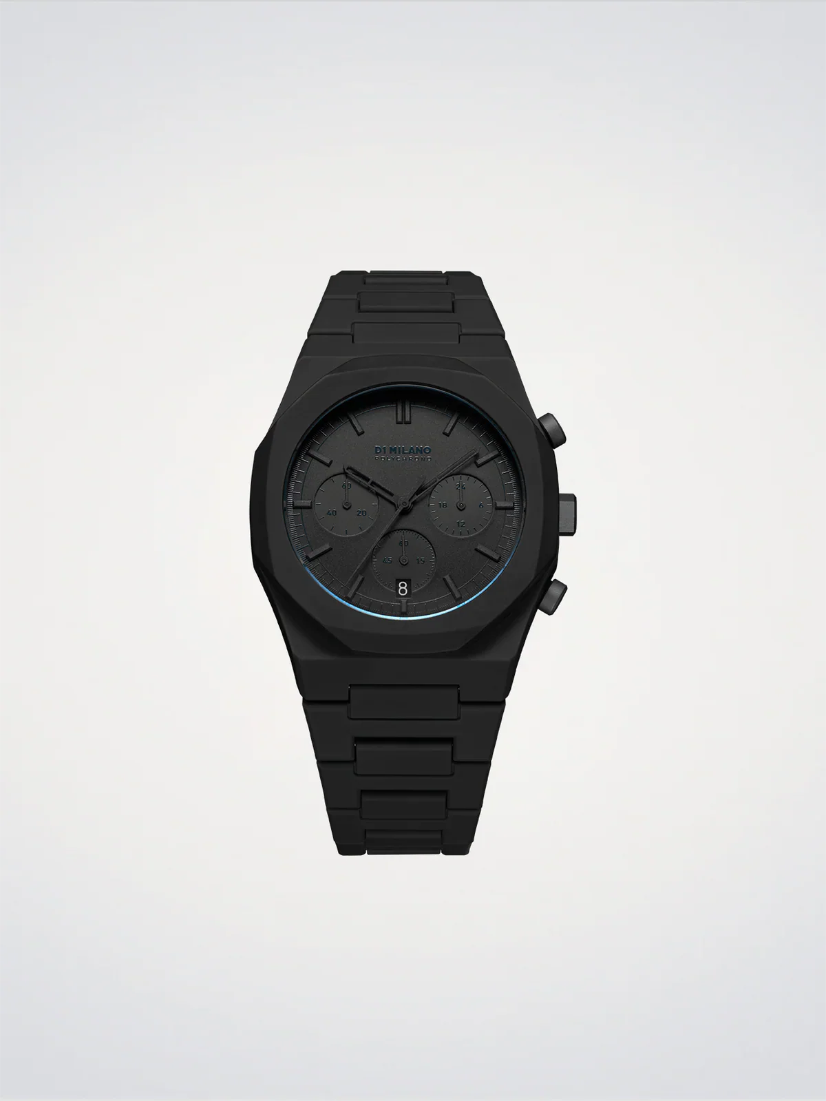 D1 MILANO D1-PHBJSH BLACK POLY CARBON BAND BLACK DIAL FOR MEN