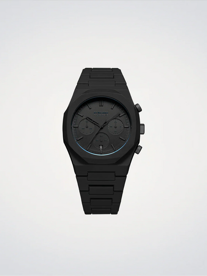 D1 MILANO D1-PHBJSH BLACK POLY CARBON BAND BLACK DIAL FOR MEN