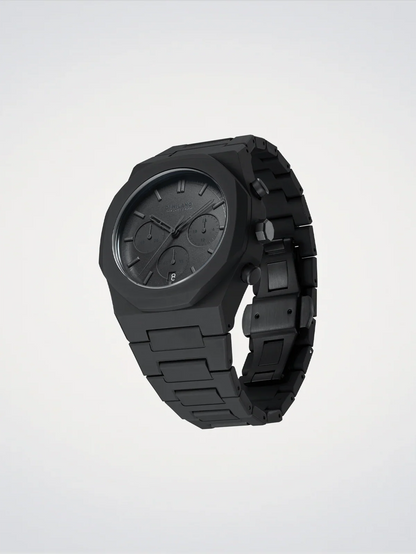 D1 MILANO D1-PHBJSH BLACK POLY CARBON BAND BLACK DIAL FOR MEN