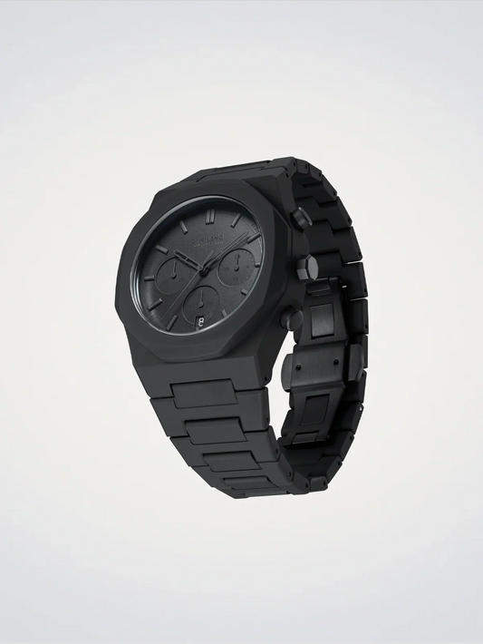 D1 MILANO D1-PHBJSH BLACK POLY CARBON BAND BLACK DIAL FOR MEN