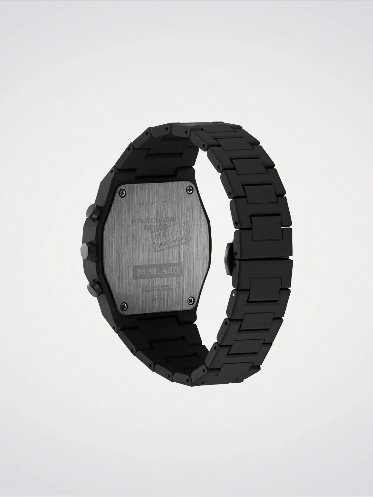 D1 MILANO D1-PHBJSH BLACK POLY CARBON BAND BLACK DIAL FOR MEN