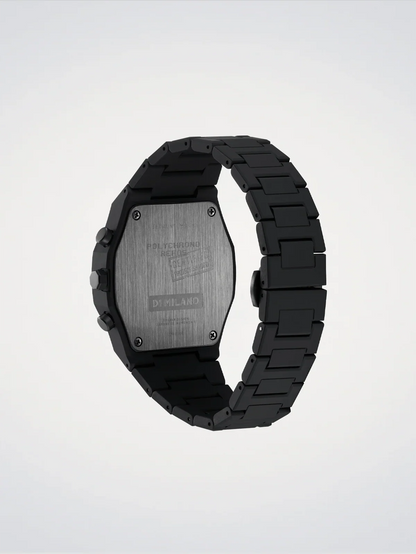 D1 MILANO D1-PHBJSH BLACK POLY CARBON BAND BLACK DIAL FOR MEN