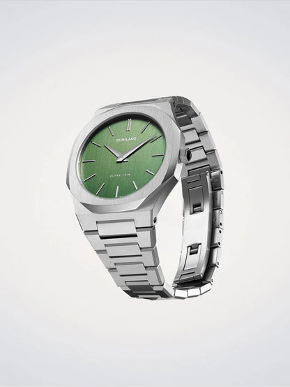 D1 MILANO D1-UTBJ06 SILVER STEEL BAND GREEN DIAL FOR MEN