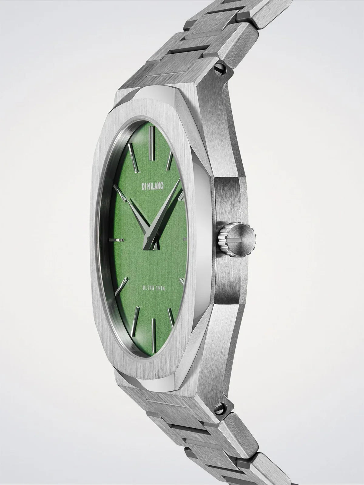 D1 MILANO D1-UTBJ06 SILVER STEEL BAND GREEN DIAL FOR MEN