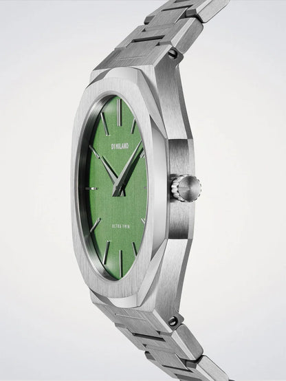 D1 MILANO D1-UTBJ06 SILVER STEEL BAND GREEN DIAL FOR MEN