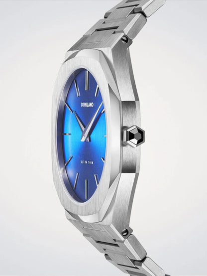 D1 MILANO D1-UTBJ09 SILVER STEEL BAND BLUE DIAL FOR MEN