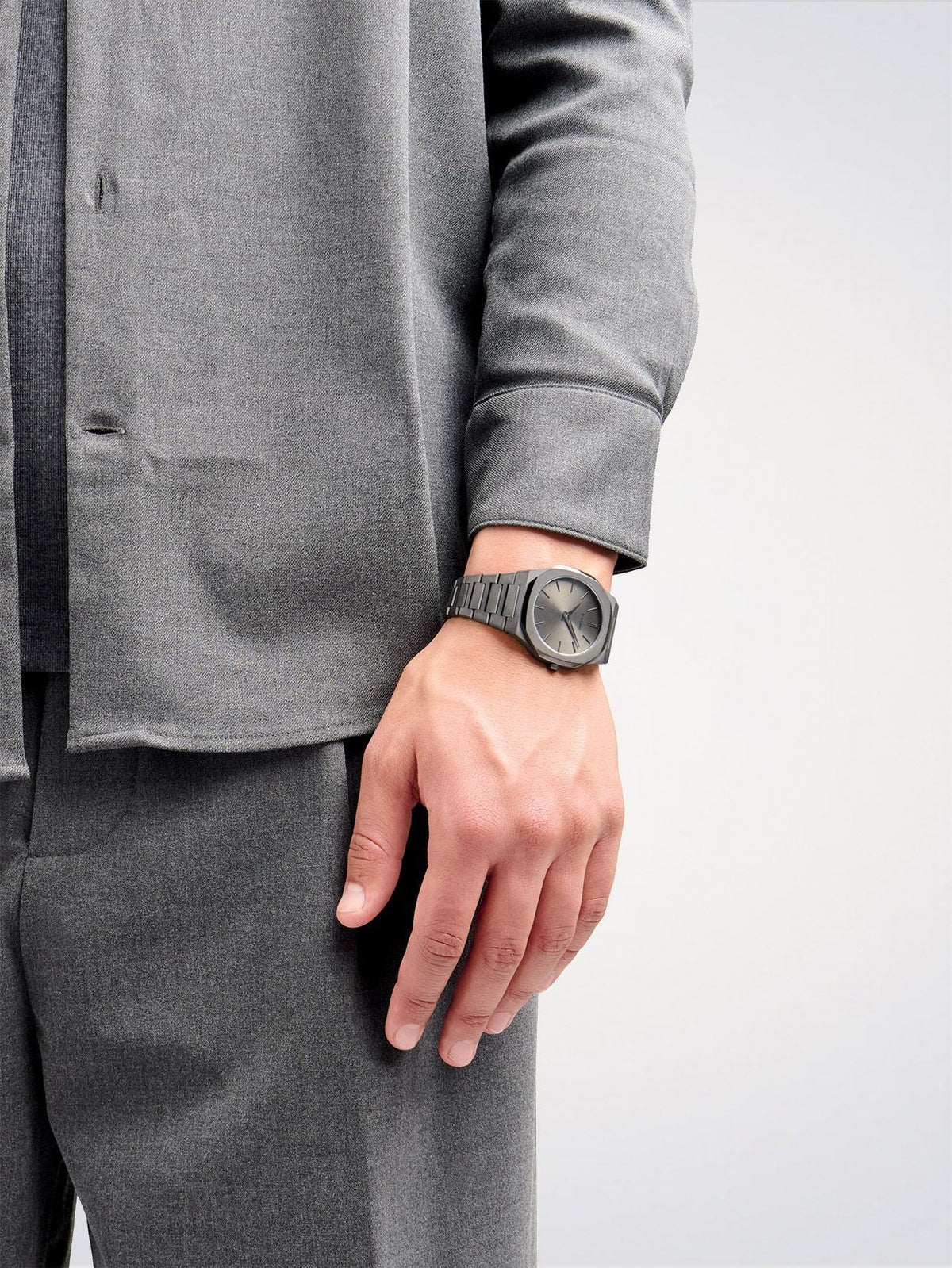 D1 MILANO D1-UTBJ22 GREY STEEL BAND GREY DIAL FOR MEN