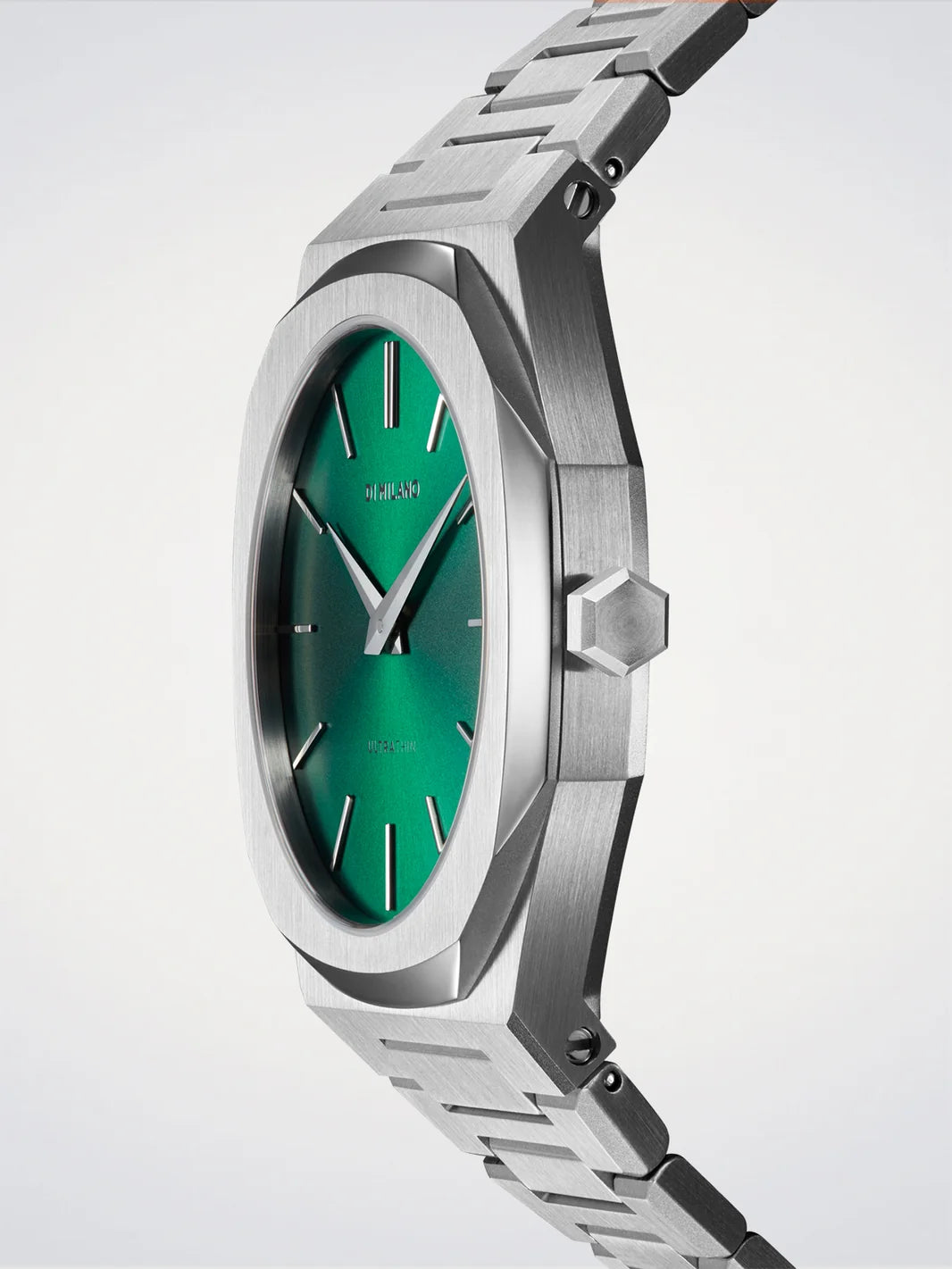 D1 MILANO D1-UTBJ37 SILVER STEEL BAND GREEN DIAL FOR MEN