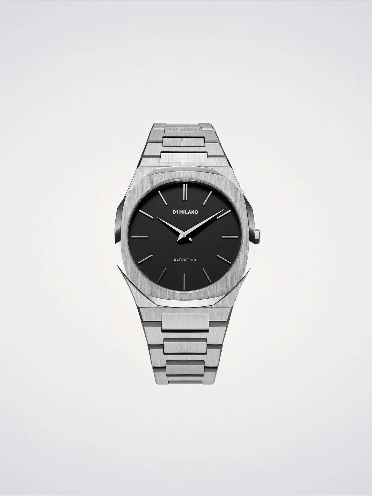 D1 MILANO D1-UTBJ40 SILVER STEEL BAND BLACK DIAL FOR MEN