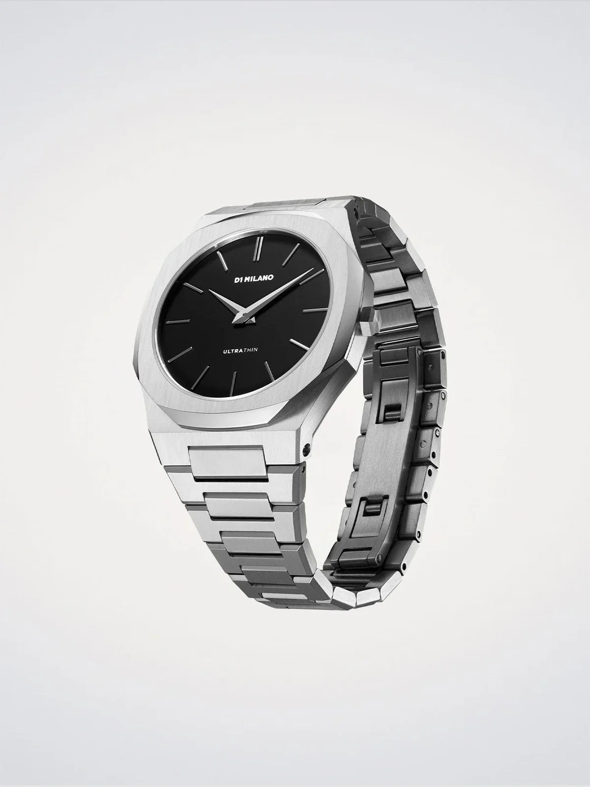 D1 MILANO D1-UTBJ40 SILVER STEEL BAND BLACK DIAL FOR MEN