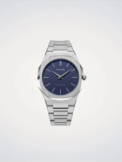 D1 MILANO D1-UTBU01 SILVER STEEL BAND NAVY BLUE DIAL FOR MEN