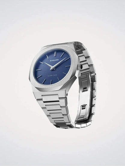 D1 MILANO D1-UTBU01 SILVER STEEL BAND NAVY BLUE DIAL FOR MEN