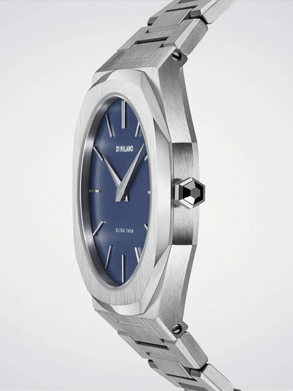 D1 MILANO D1-UTBU01 SILVER STEEL BAND NAVY BLUE DIAL FOR MEN