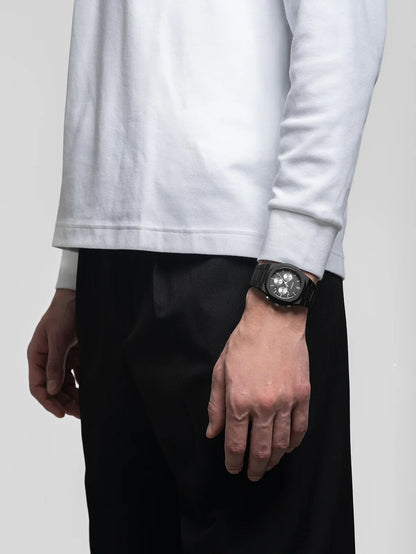 D1 MILANO D1-PHBJ15 BLACK POLY CARBON BAND BLACK DIAL FOR MEN