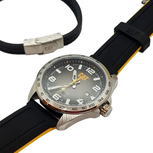 CAT SET.QE.141.21.132 Black Rubber Band Black Dial For Men