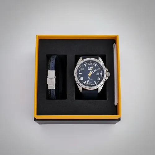 CAT SET.QE.141.26.632 Black Rubber Band Blue Dial For Men