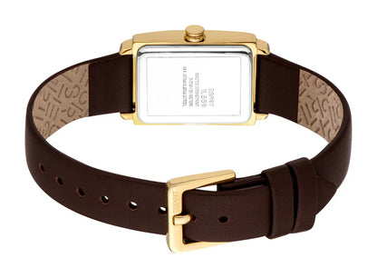 ESPRIT ES1L556L0025 BROWN LEATHER BAND WHITE DIAL FOR WOMEN