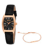 ESPRIT ES1L566L0035 BLACK LEATHER BAND BLACK DIAL FOR WOMEN