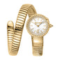 JUST CAVALLI JC1L351M0025  GOLDEN STEEL BAND SILVER DIAL FOR WOMEN
