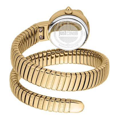 JUST CAVALLI JC1L351M0035 GOLDEN STEEL BAND GREEN DIAL FOR WOMEN